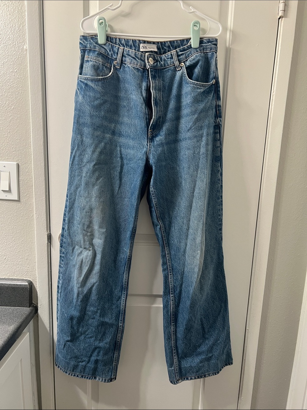 Zara High Waisted Wide Leg Jeans